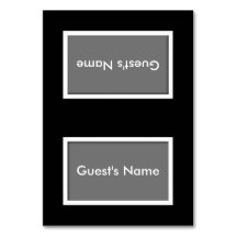 Platzkarte für farblich ausgewählte Zentimetername