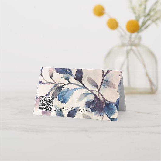 Platzkarte für geflochtene Namen - Lilac Foliage (Rückseite)