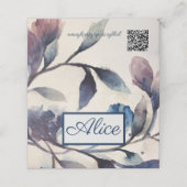 Platzkarte für geflochtene Namen - Lilac Foliage F (Außenseite Aufgefaltet)