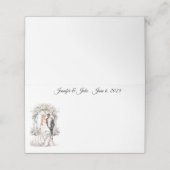 Platzkarte für geklappte Hochzeitnamen (Außenseite Aufgefaltet)