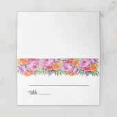 Platzkarte für geklappte Hochzeitnamen (Außenseite Aufgefaltet)