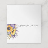 Platzkarte für geklappte Hochzeitnamen (Außenseite Aufgefaltet)