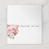 Platzkarte für geklappte Hochzeitnamen (Außenseite Aufgefaltet)