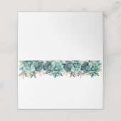 Platzkarte für geklappte Hochzeitnamen (Außenseite Aufgefaltet)