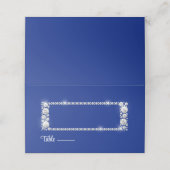 Platzkarte für geklappte Hochzeitnamen (Außenseite Aufgefaltet)