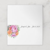 Platzkarte für geklappte Hochzeitnamen (Außenseite Aufgefaltet)