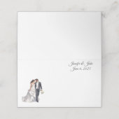 Platzkarte für geklappte Hochzeitnamen (Außenseite Aufgefaltet)