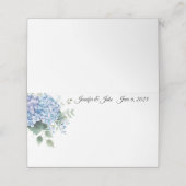 Platzkarte für geklappte Hochzeitnamen (Außenseite Aufgefaltet)