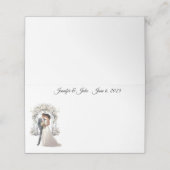 Platzkarte für geklappte Hochzeitnamen (Außenseite Aufgefaltet)