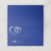 Platzkarte für geklappte Hochzeitnamen (Außenseite Aufgefaltet)