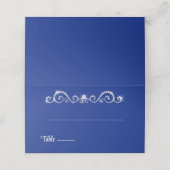 Platzkarte für geklappte Hochzeitnamen (Außenseite Aufgefaltet)