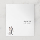 Platzkarte für geklappte Hochzeitnamen (Außenseite Aufgefaltet)