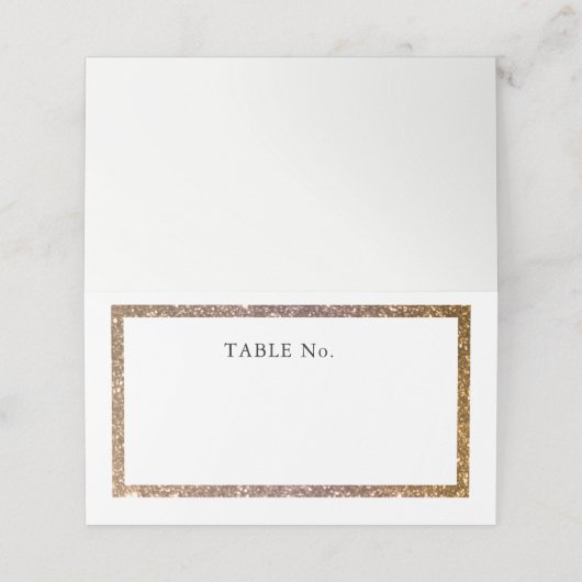 Platzkarte für Glitzer-Rahmen (Außenseite Aufgefaltet)