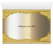 Platzkarte für Gold- und Metallaussehen (Innenansicht Horizontal (Unten))