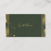 Platzkarte für grün und gold (Vorderseite)