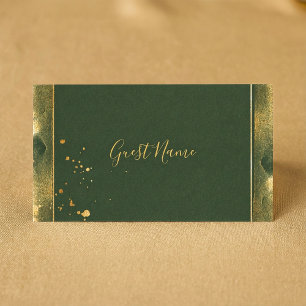 Platzkarte für grün und gold