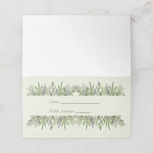 Platzkarte für grüne Gräser (Außenseite Aufgefaltet)