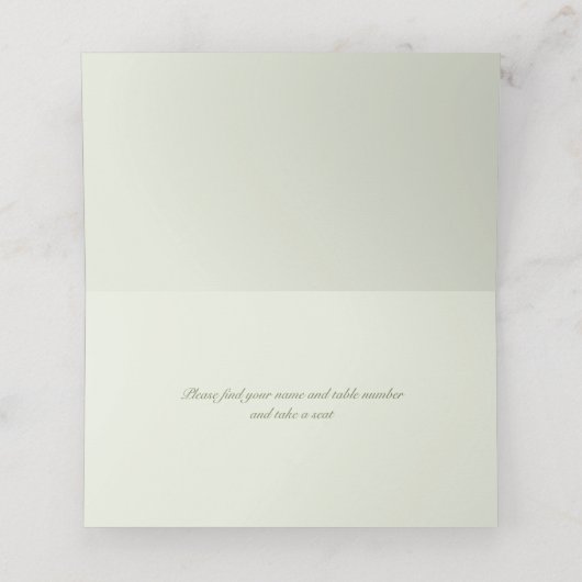 Platzkarte für grüne Gräser (Innenseite Aufgefaltet)