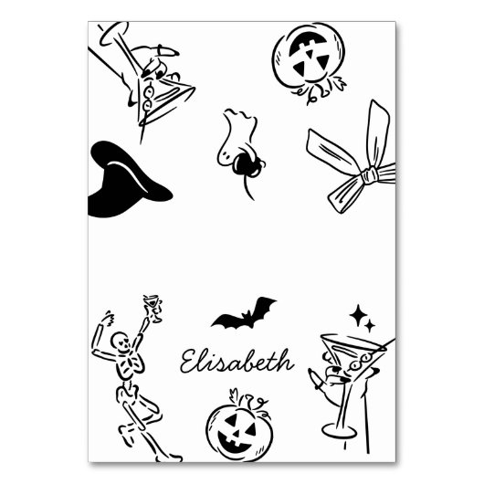 Platzkarte für Handzeichen Tischnummer (Vorderseite)