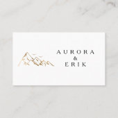 Platzkarte für Hochzeiten in Grün und Gold (Rückseite)