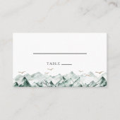 Platzkarte für Hochzeiten in Grün und Gold (Vorderseite)