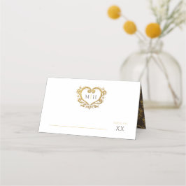 Platzkarte für Hochzeiten in Monogramm