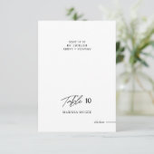 Platzkarte für Hochzeiten, Name und Wahl (Stehend Vorderseite)