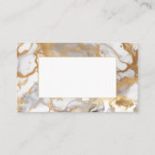 Platzkarte für Hochzeitsgäste aus weißem und goldg (Vorderseite)