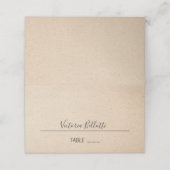 Platzkarte für klassische Sitze - Kraftpapier (Außenseite Aufgefaltet)