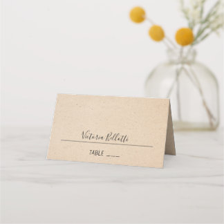 Platzkarte für klassische Sitze - Kraftpapier