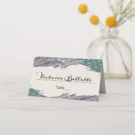 Platzkarte für Pfauensitze - Kraftpapier