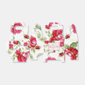 Platzkarte für rote Rose und Weißdruck Geschenkschachtel (Ungefaltet)