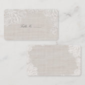 Platzkarte für Spitzen und Spitzen (Vorne/Hinten)