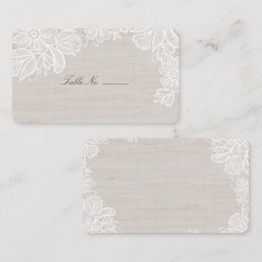 Platzkarte für Spitzen und Spitzen (Vorne/Hinten)