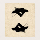 Platzkarte für Vintage Fischerei Visitenkarten (Außenseite Aufgefaltet)