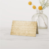 Platzkarte für Vintage Musik oder Begleitkarte (Rückseite)