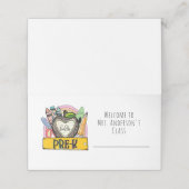 Platzkarte für Vorschulsitze (Außenseite Aufgefaltet)