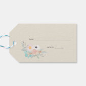 Platzkarte für Wasserfarbe Bouquet Geschenkanhänger (Rückseite Horizontal)