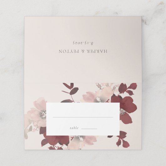 Platzkarte Garden Liebe (Außenseite Aufgefaltet)