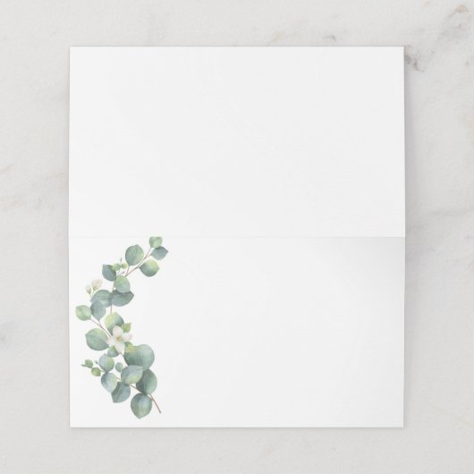 Platzkarte-Grün Platzkarte (Außenseite Aufgefaltet)