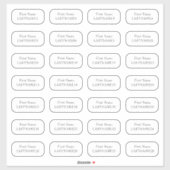 Platzkarte Guest Names x28 Individal Clear Name Aufkleber (Blatt)