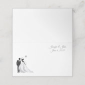 Platzkarte-Hochzeit-Individuelle Namen mit falsche Platzkarte (Außenseite Aufgefaltet)