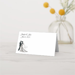 Platzkarte-Hochzeitscoupe mit falschem Namen Platzkarte
