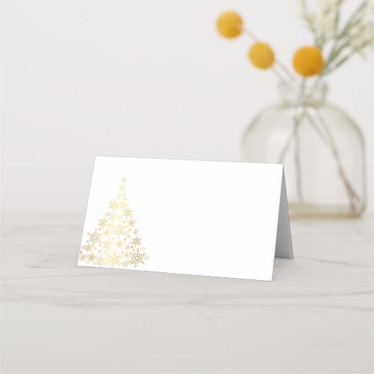 Platzkarte Holiday Snowflake Tree (Vorderseite)