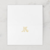 Platzkarte KM Monogramm oder MK Monogramm (Außenseite Aufgefaltet)