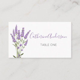 Platzkarte lila Lavendel-Blume