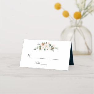 Platzkarte Magnolia Rosa Blütenhochzeit