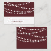 Platzkarte - Marsala Twinkle Lights (Vorne/Hinten)
