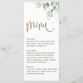 Platzkarte/ Menü, elegante Vegetation und Wasserfa Menükarte (Vorderseite)