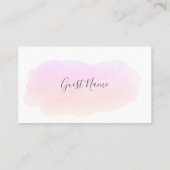 Platzkarte mit dem Namen der Aquarellfarben in Sof (Rückseite)